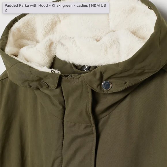 HM women Padded Parka with Hood - Picture 3 of 4